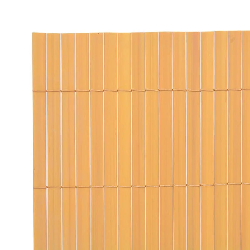 Brise-Vue Rouleau PVC Double Face Jaune Aspect Bambou 500 x 90 cm