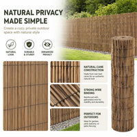Brise-Vue Roseau Naturel en Rouleau 600 x 80 cm
