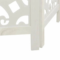 Paravent 5 Panneaux Bois Ajouré Arabesques Blanc Hauteur 160 cm