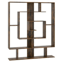 Étagère Séparatrice de Pièce 7 Niveaux Marron Rustique 150 cm