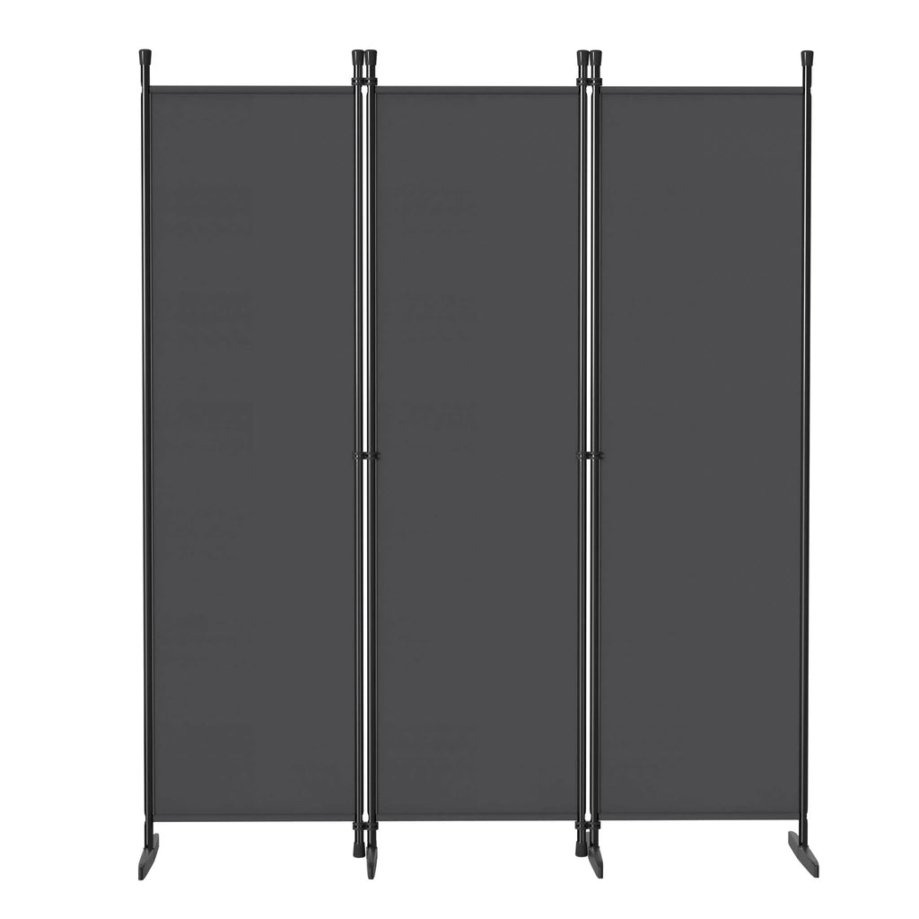 Paravent 3 à 6 Panneaux Tissu Gris Clair ou Foncé 180 cm