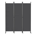Paravent 3 à 6 Panneaux Tissu Gris Clair ou Foncé 180 cm