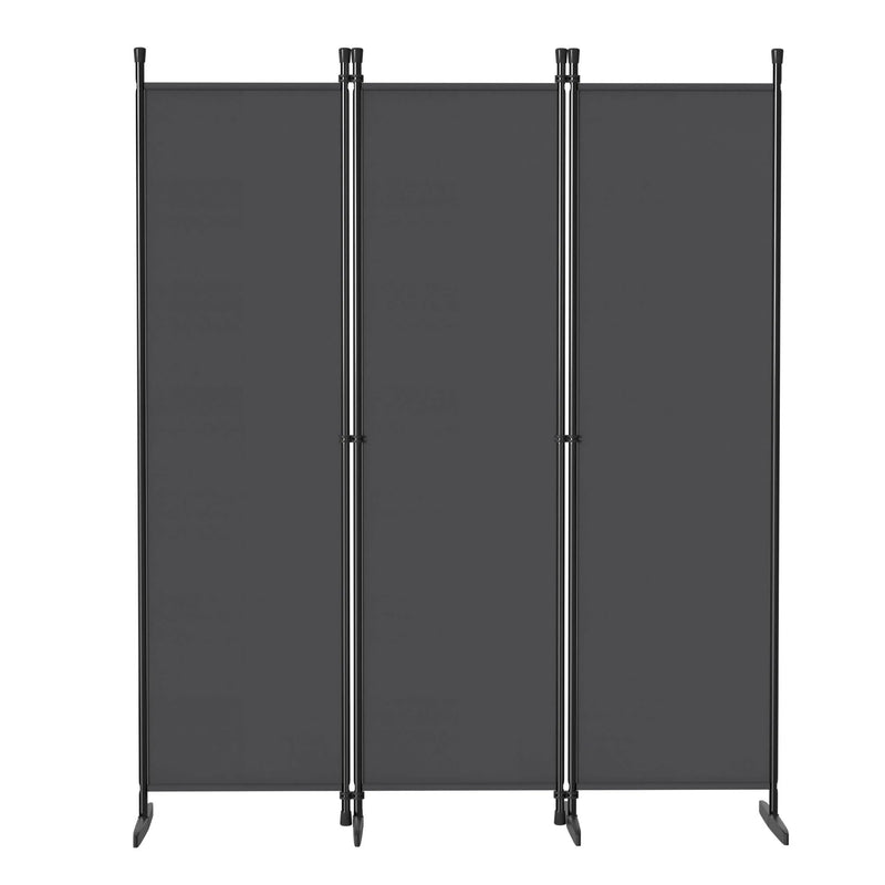Paravent 3 à 6 Panneaux Tissu Gris Clair ou Foncé 180 cm