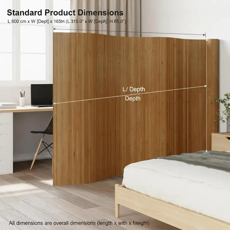 Paravent bambou brun, pour une chambre