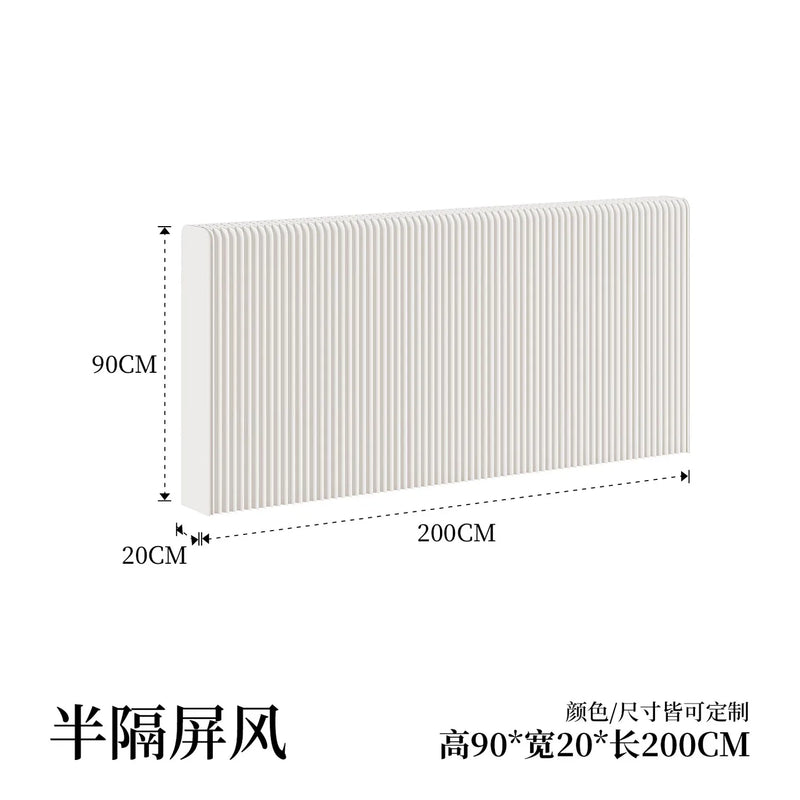 Paravent accordéon extensible blanc, hauteur 90 cm, longueur 2 m