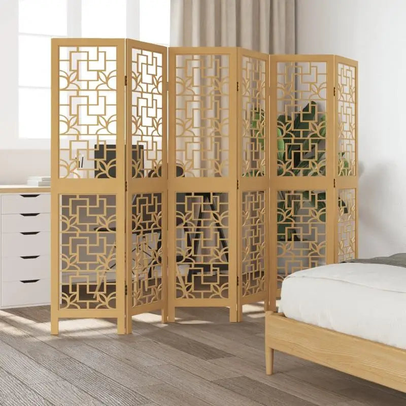 Paravent Bois Ajouré Naturel 3, 5 ou 6 Panneaux 160 à 220 cm
