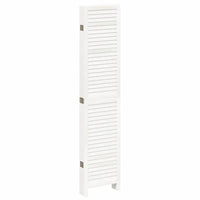 Paravent 6 Panneaux Bois à Persiennes Blanc 240 x 180 cm