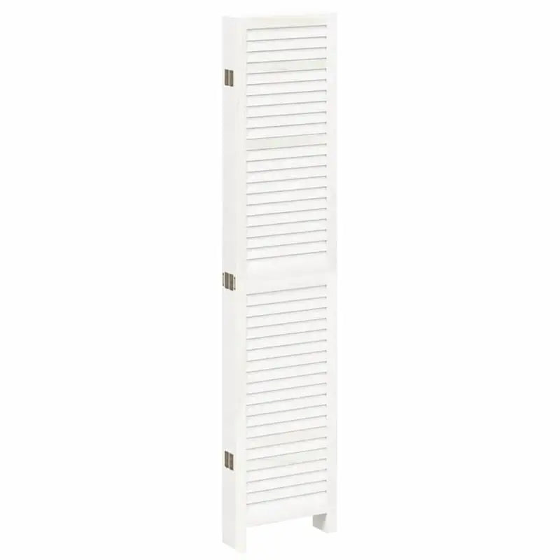 Paravent 6 Panneaux Bois à Persiennes Blanc 240 x 180 cm