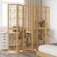 Paravent Bois Ajouré Naturel 3, 5 ou 6 Panneaux 160 à 220 cm