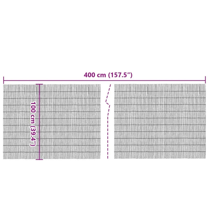 Brise-Vue Roseau Naturel en Rouleau 400 x 100 cm