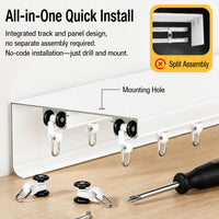 Rail plafond aluminium occultant simple ou double voie, pour une baie vitrée