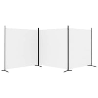 Paravent 3 Panneaux Large Tissu Blanc 525 x 180 cm