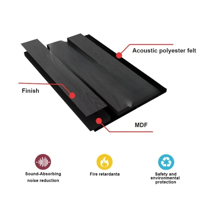Panneau Acoustique Bois Akupanel 240 x 60 cm, Lames de 27 ou 35 mm