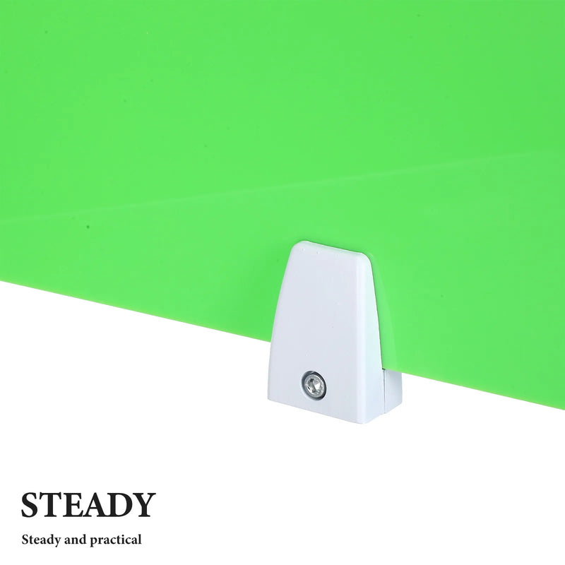Séparateur de bureau acrylique vert à pince, pour un espace de coworking