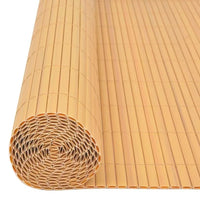 Brise-Vue Rouleau PVC Double Face Jaune Aspect Bambou 500 x 90 cm