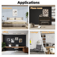 Panneau Acoustique Autocollant Polyester à Rainures 60 x 30 cm, Lot de 4