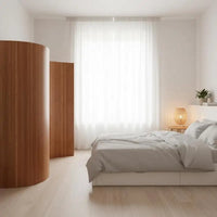Paravent bambou brun enroulable, pour un salon