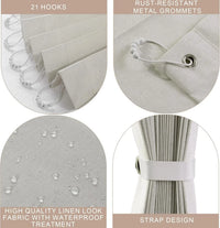 Rideau Séparateur Extra Large Plissé Beige Gris Noir 100 à 300 cm