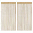 Rideau Séparateur à Fils Beige, Lot de 2, 140 x 250 cm