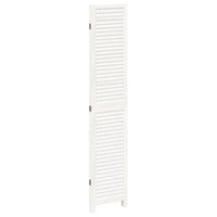 Paravent Persienne Bois de Paulownia Massif Blanc 3, 4 ou 5 Panneaux