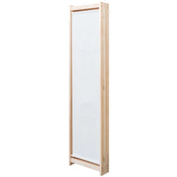Paravent 3 Panneaux Bois et Tissu Crème 120 x 170 cm